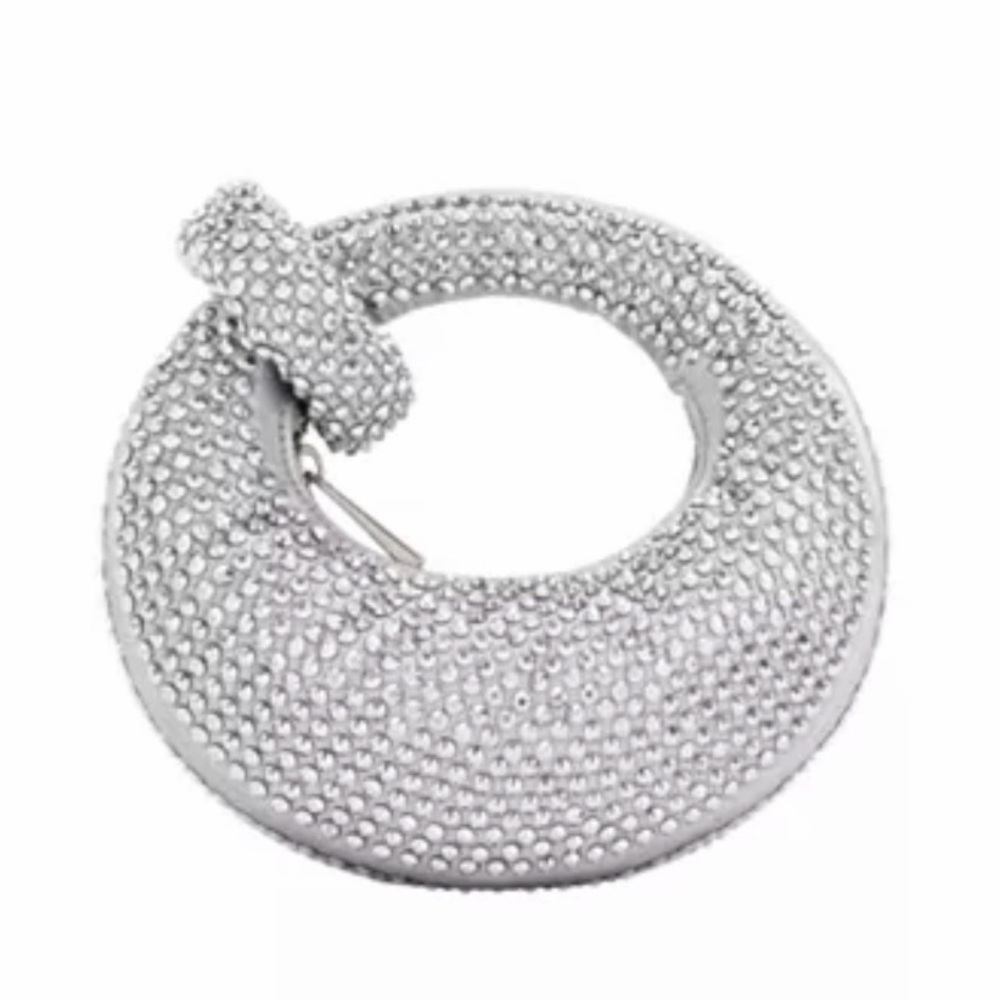 JW PEI Silver Crystal Clutch